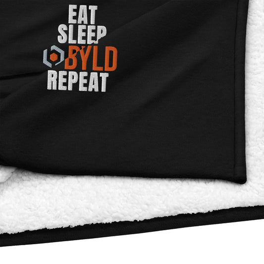 Eat Sleep BYLD Premium sherpa blanket