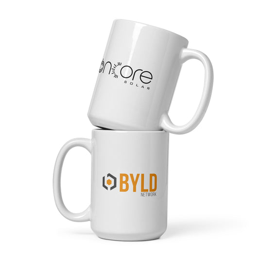 BYLD/Oncore White glossy mug